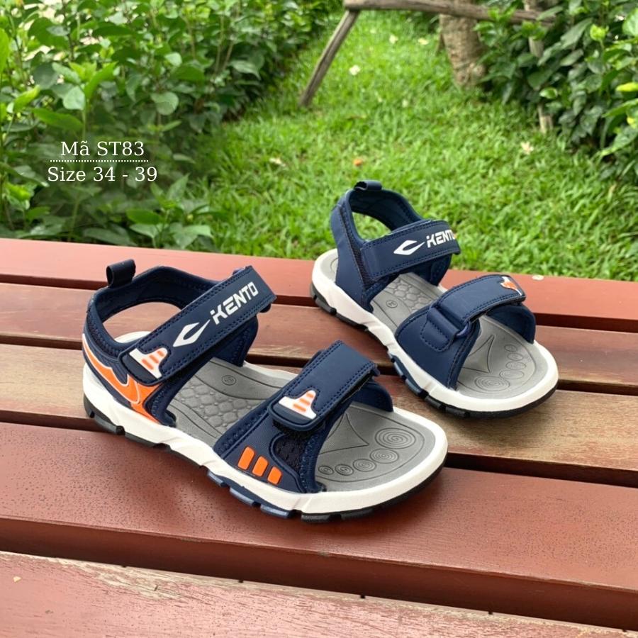 Sandal bé trai Kento quai ngang thể thao năng động và cá tính cho trẻ em học sinh nam 7 - 12 tuổi đi học đi biển ST83