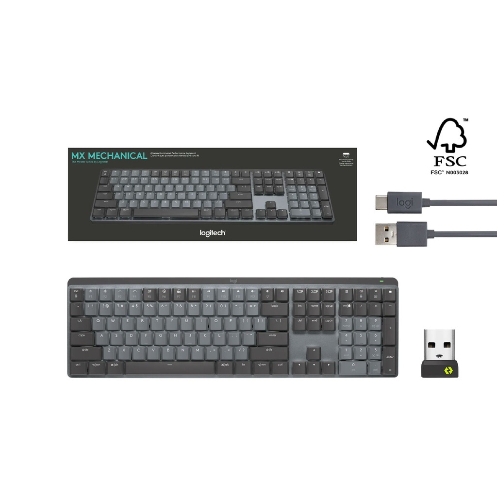Bàn phím Logitech MX Mechanical Tactile Wireless - Bluetooth - Bảo hành 12 tháng chính hãng