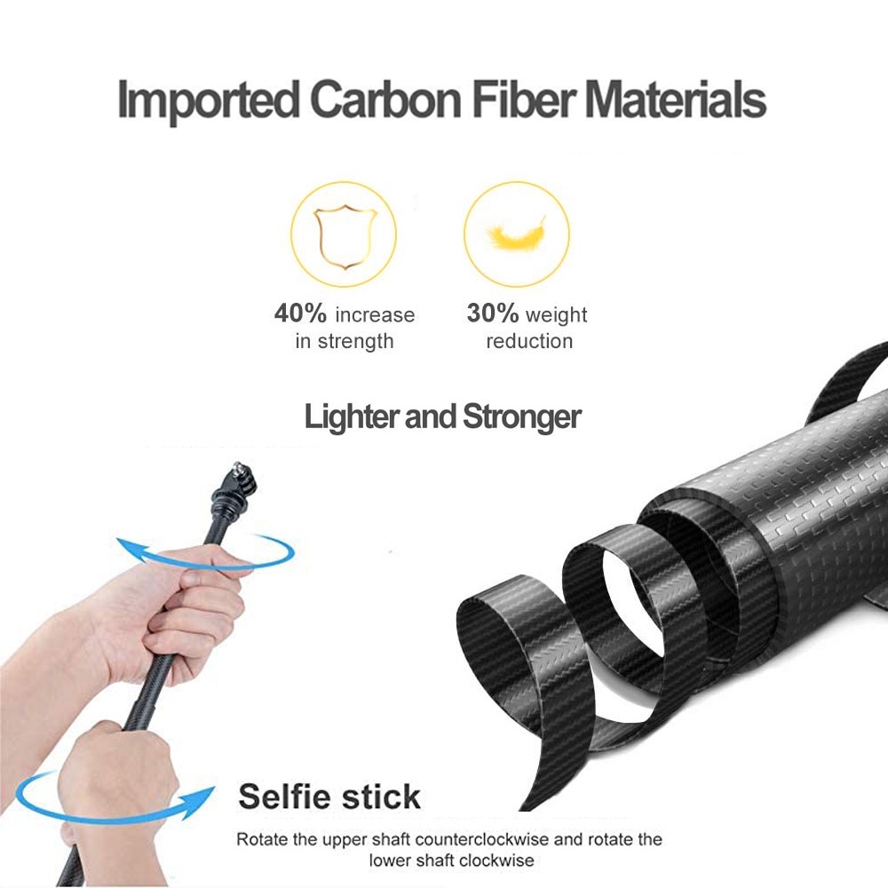 Gậy Tự Sướng 3M 2M 1.5M Insta360 One X2 R Di Động Tiện Dụng Cho GoPro 9 Max