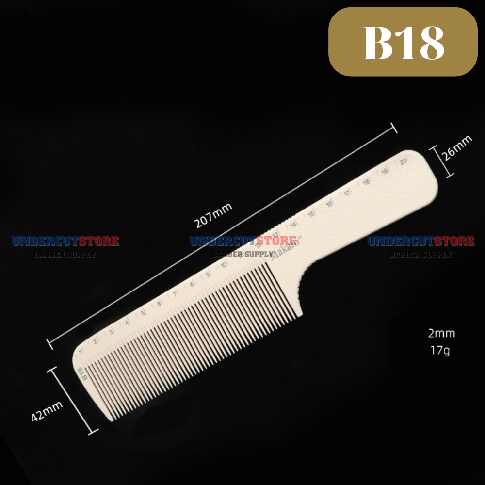 Lược MAKARO Cắt Tóc Nam Cao Cấp - Trắng