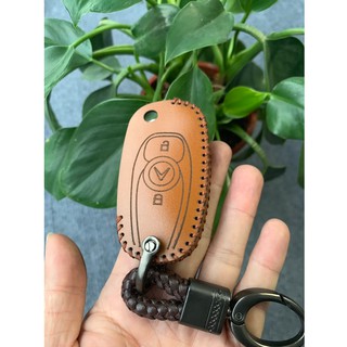 Bao da chìa khóa Vinfast Fadil - Da Bò thật (BH 1 năm - 1 đổi 1)