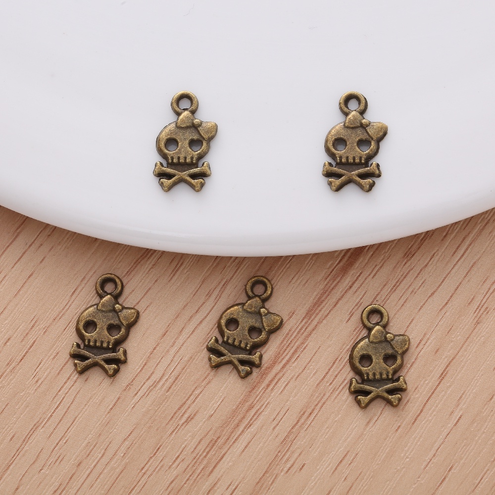 Set 40 Mặt Vòng cổ Hình Đầu Lâu Phong Cách Vintage Thời Trang Cho Nữ