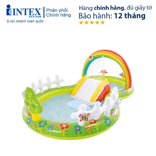 Bể bơi phao cầu trượt có vòi phun mưa INTEX 57154