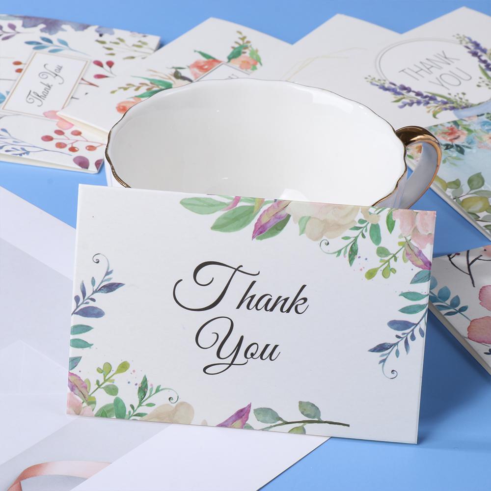 Set 6 Tấm Thiệp &quot;Thank You&quot; 4x6inch Màu Xanh Navy