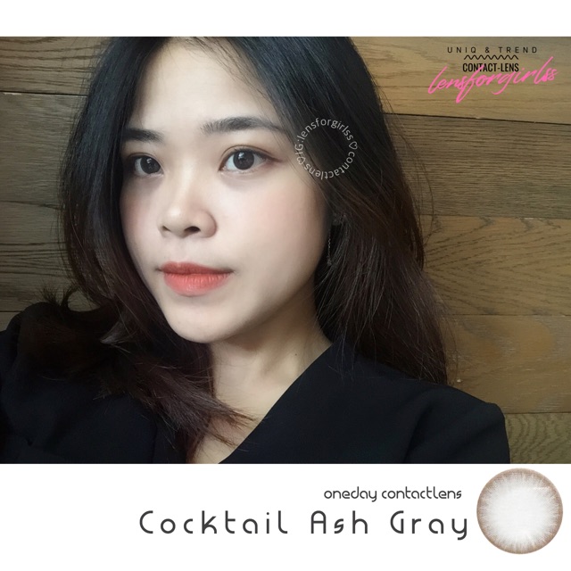 Kính áp tròng 1 ngày COCKTAIL ASH GRAY của Lensme (Korea)