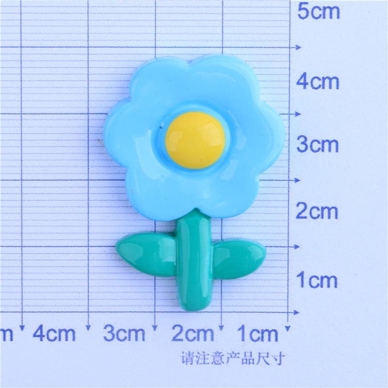 Set 5 Miếng Dán Kẹp Trang Trí Tủ Lạnh/Điện Thoại/Cốc Nước Hình Hoa Hướng Dương Bằng Nhựa Resin