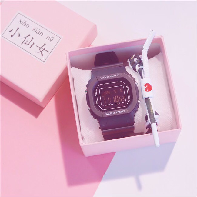 [Mã FAMARAL2 giảm 10K đơn 50K]ĐỒNG HỒ NAM NỮ SPORT WATCH VUÔNG WATER RESIST D402 THỂ THAO CAO CẤP | BigBuy360 - bigbuy360.vn