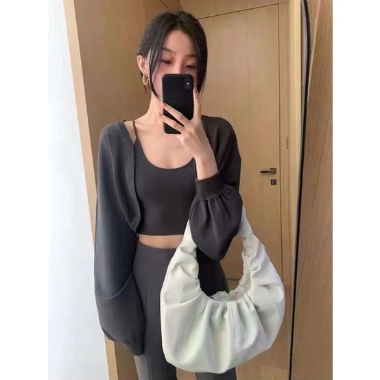 Áo Khoác cardigan Dệt Kim Tay Dài Phong Cách Hàn Quốc Thời Trang Cho Nữ