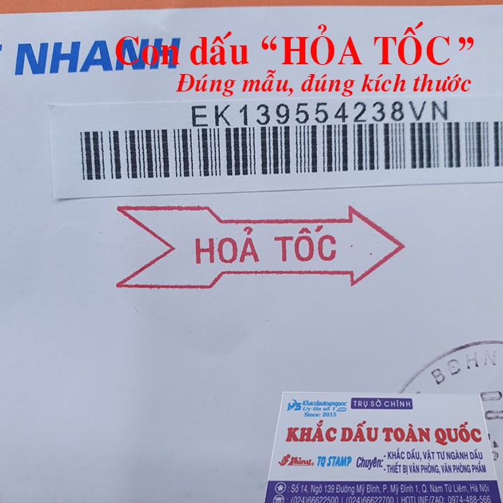 Con dấu &quot;HỎA TỐC&quot; đúng mẫu, đúng kích thước