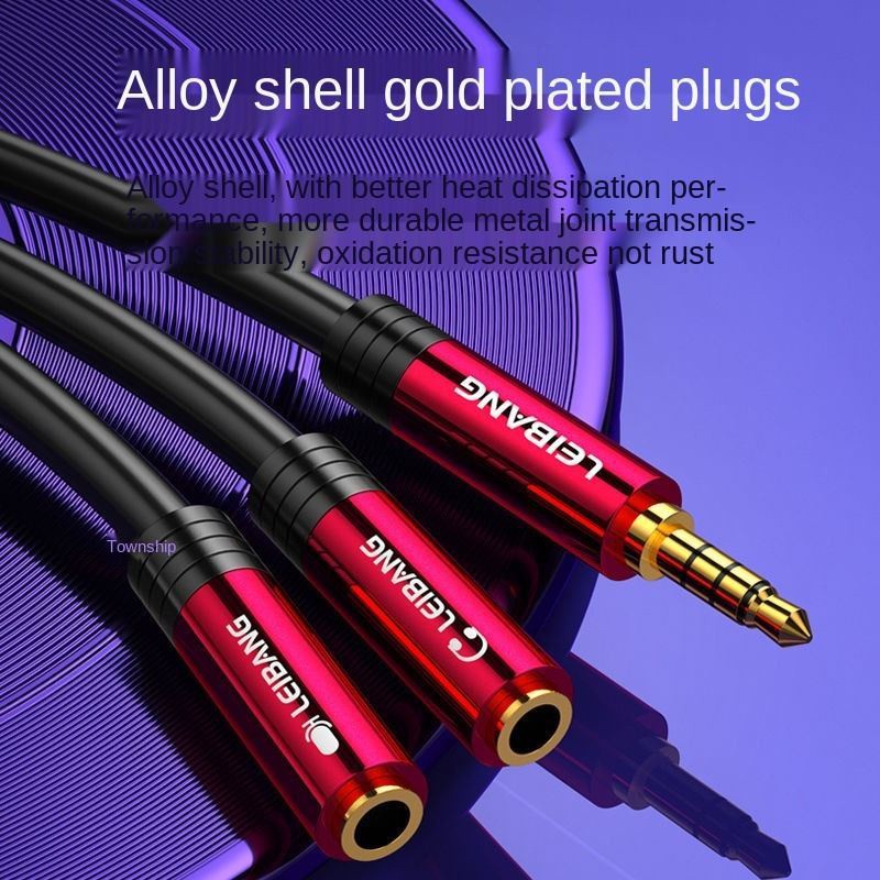 Two-in-one audio cable headphone jack 3.5mm splitter converter microphone single-hole headset microphone | BigBuy360 - bigbuy360.vn
