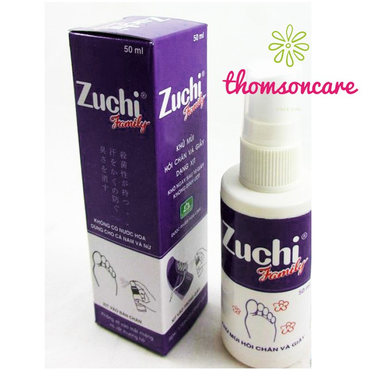 Zuchi giày - xịt khử mùi hôi chân, hôi giày