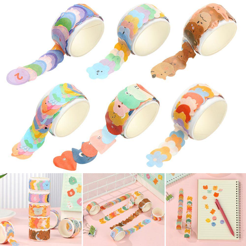 Băng Keo Giấy In Họa Tiết Dễ Thương Dùng Trang Trí Sổ Tay/ Nhật Ký DIY