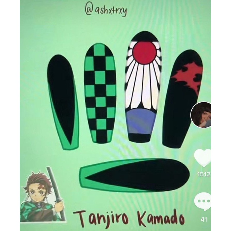 Nailbox Cosplay Kamado Tanjiro (Kimetsu no Yaiba)