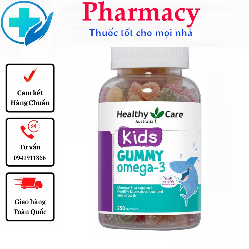 KẸO DẺO Healthy Care Kids GUMMY OMEGA 3 - Úc