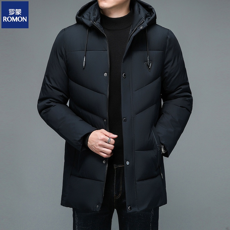 Áo phao nam quảng châu đại hàn có mũ công sở phong cách lịch lãm