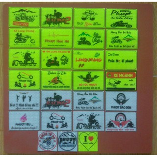 combo 27 logo phượt , logo phản quang , tem xe