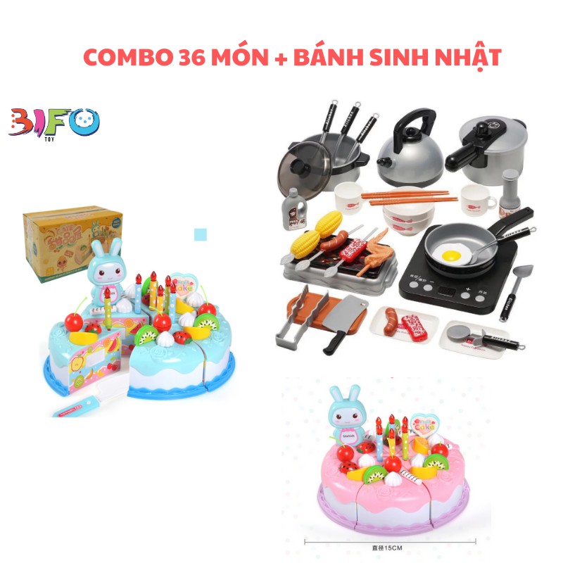 [Mã LIFETOYS1 giảm 30K đơn 99K] Combo đầu bếp tí hon đồ chơi nấu ăn xe đẩy siêu thị bánh kem cho bé thỏa sức vui chơi