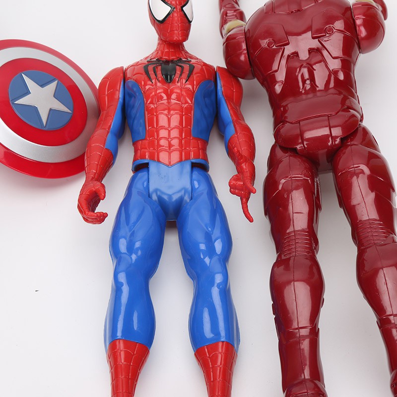 Mô hình nhân vật siêu anh hùng Captain America làm từ PVC đẹp mắt Avenger Marvel Heroes Ironman Action Figure