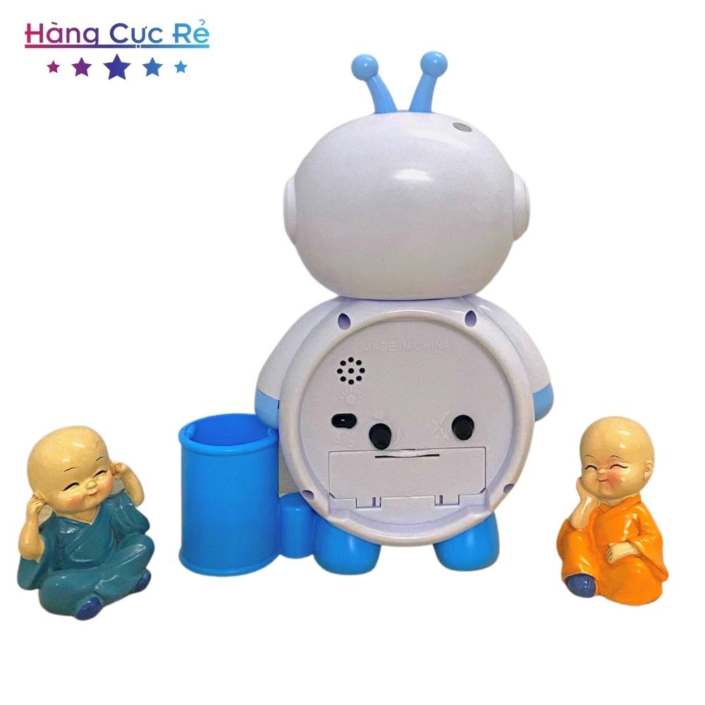 Đồng hồ báo thức để bàn RoBot mini đẹp cute, có hộp đựng viết HCR168 - Shop Hàng Cực Rẻ