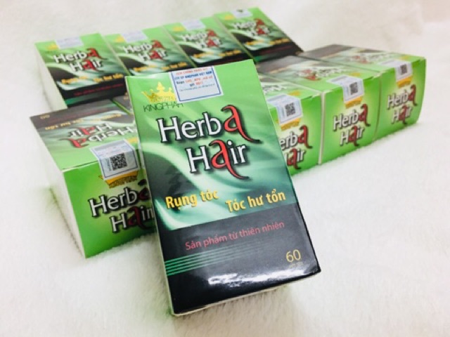 Viên uống Herba Hair - Kích mọc tóc, ngăn rụng tóc, bạc tóc sớm lọ 60 viên