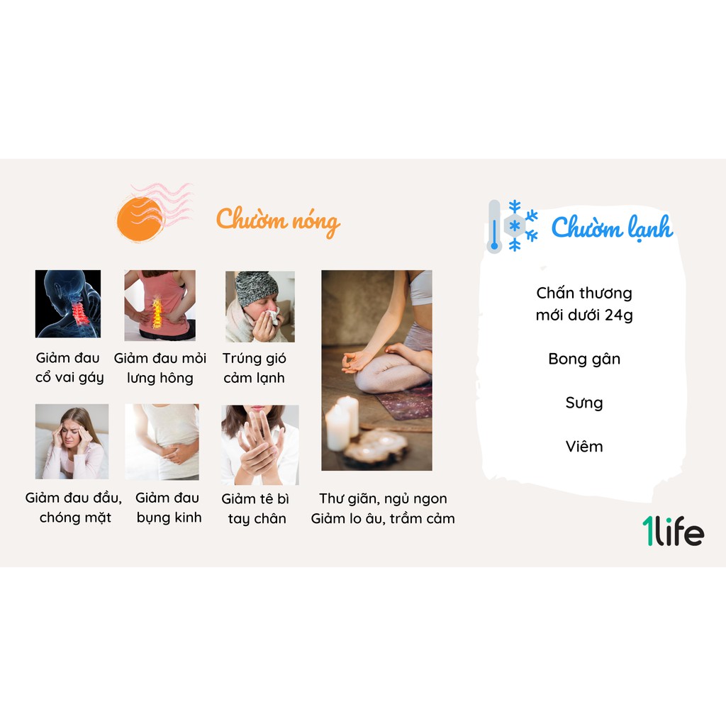 Gối Thảo Mộc / Túi thảo dược 1LIFE Chườm Nóng Lạnh (Gối cơ bản)