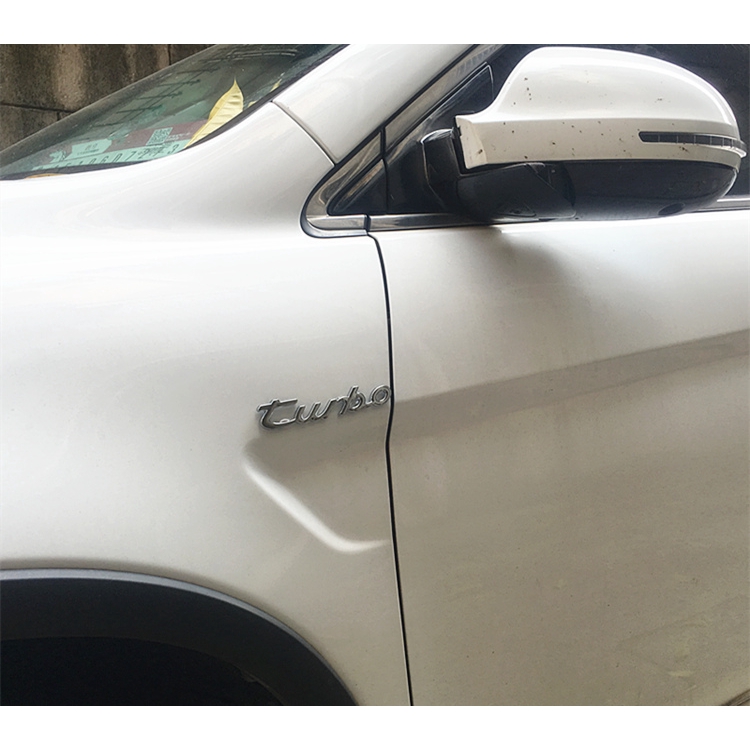 ❤Xe Hơi Tăng Chiều Cao Bằng Kim Loại Chất Lượng Cao❤Logo turbo Ba Chiều Bằng Kim Loại Dán Trang Trí Thân Xe Hơi
