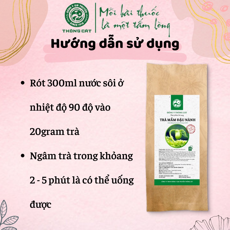 Trà giúp tăng vòng 1 sản sinh collagen, tăng nội tiết tố, đẹp da, chống lão hóa - Trà Mầm Đậu Nành, Sâm Tố Nữ Thông Cát