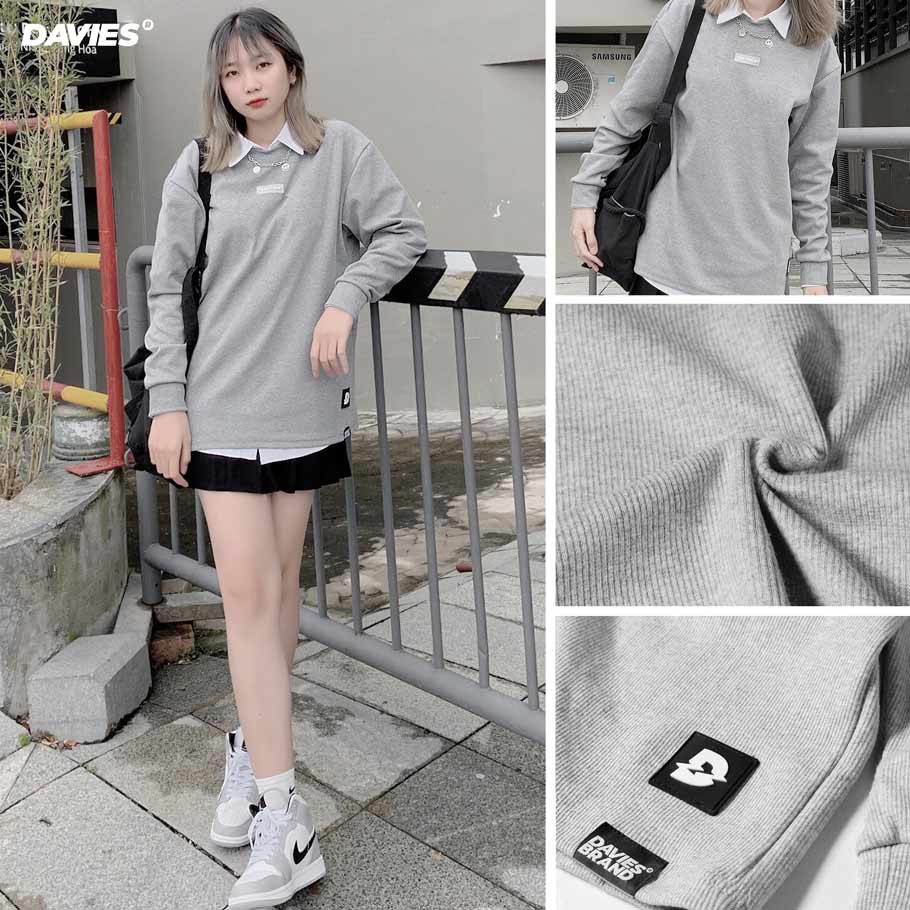 Áo dài tay nam form rộng oversize nhiều màu thun len gân dày dặn Rib Over Long Sleeve Tee Davies | WebRaoVat - webraovat.net.vn