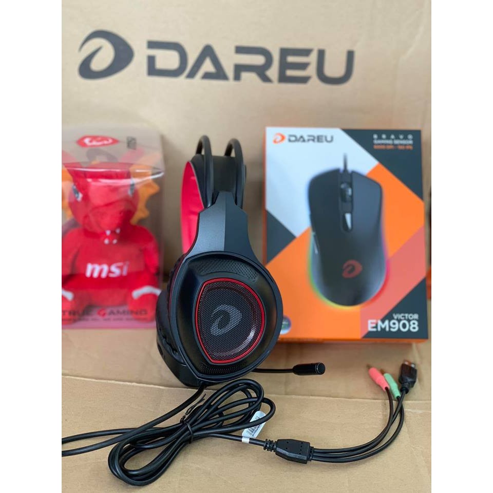 Tai Nghe Gaming DAREU VH350se (jack USB + 3.5) - Hàng Chính Hãng Mai Hoàng phân phối