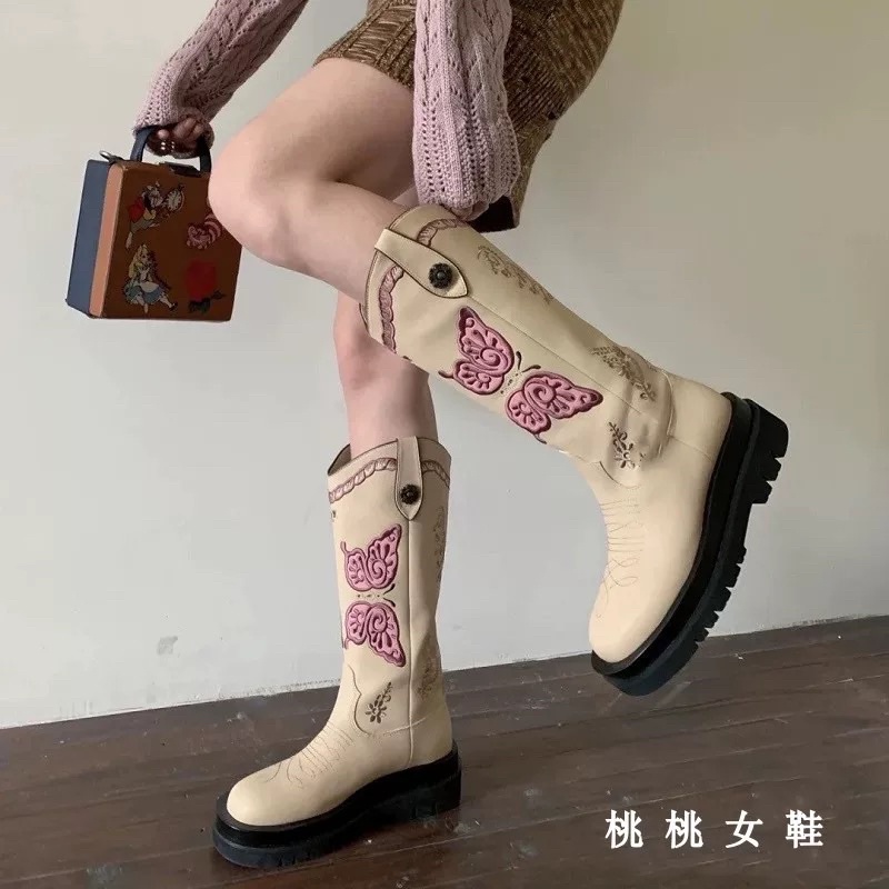 Giày boots cowboy cao bồi nữ