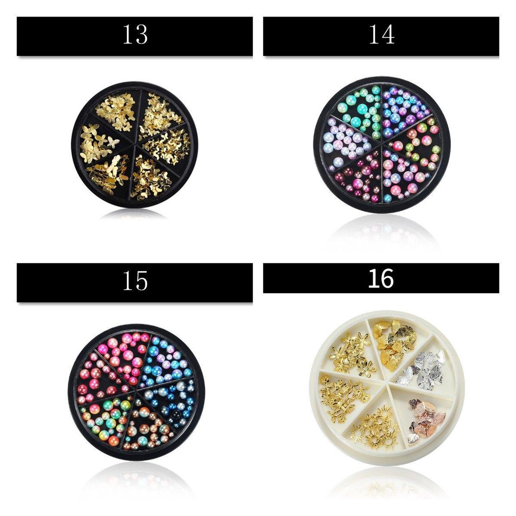 OCEANMAP Bộ Phụ Kiện Trang Trí Móng Nghệ Thuật 3D DIY Charms