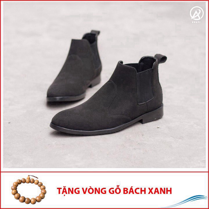 Giày Chealsea Boot Da Lộn Nam AROTI Cao Cổ Chất Đẹp Cao Cấp,Đế Khâu Siêu Bền, Tăng Chiều Cao 3cm Đủ size CB520-BUD(GB)