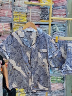 Bộ pijama lụa tay cộc quần cộc hàng sale