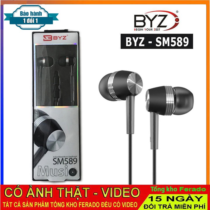 Tai nghe điện thoại có mic BYZ SM589 dành cho andoird và ios