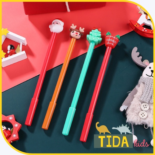 Bút Bi Nước Cute Hình Noel Xmas ⚡️ HOT TREND ⚡️ Bút Gel Ngòi 0,5mm Dễ Thương Giá Rẻ, Văn Phòng Phẩm TiDa Kids Shop