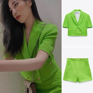 Sét váy dạ xanh lá zara