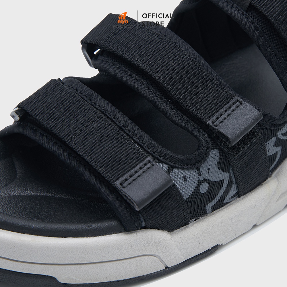 Giày Sandal ZX Unisex Meta 3121 in Mascot Raccoon Black đế EVA Phylon 3.5cm chống trơn trượt