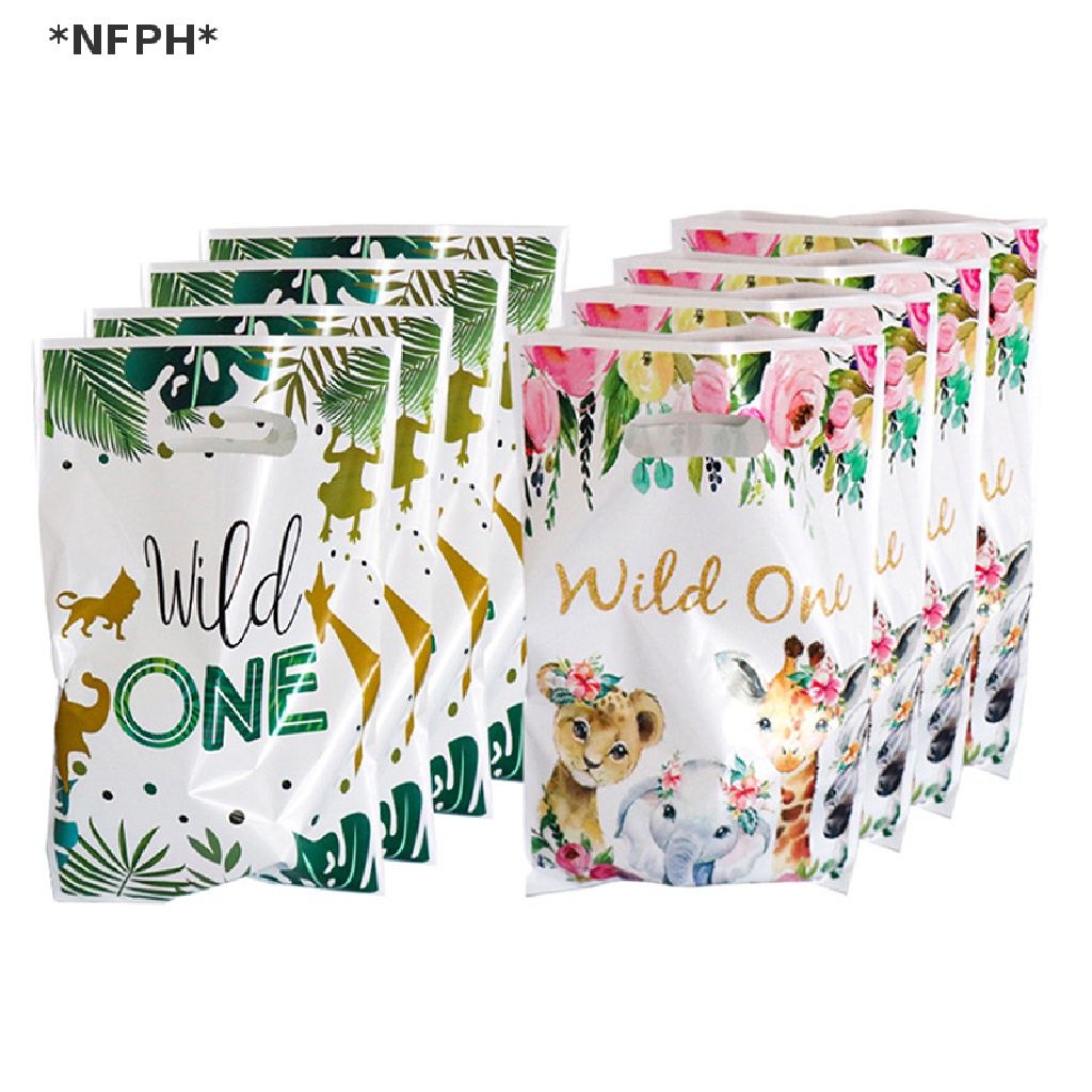 [NFPH] 10 Túi Đựng Kẹo Quà Tặng Hình Động Vật Rừng Cây Hoang Dã Một Sinh Nhật Cho Bé [Hot]