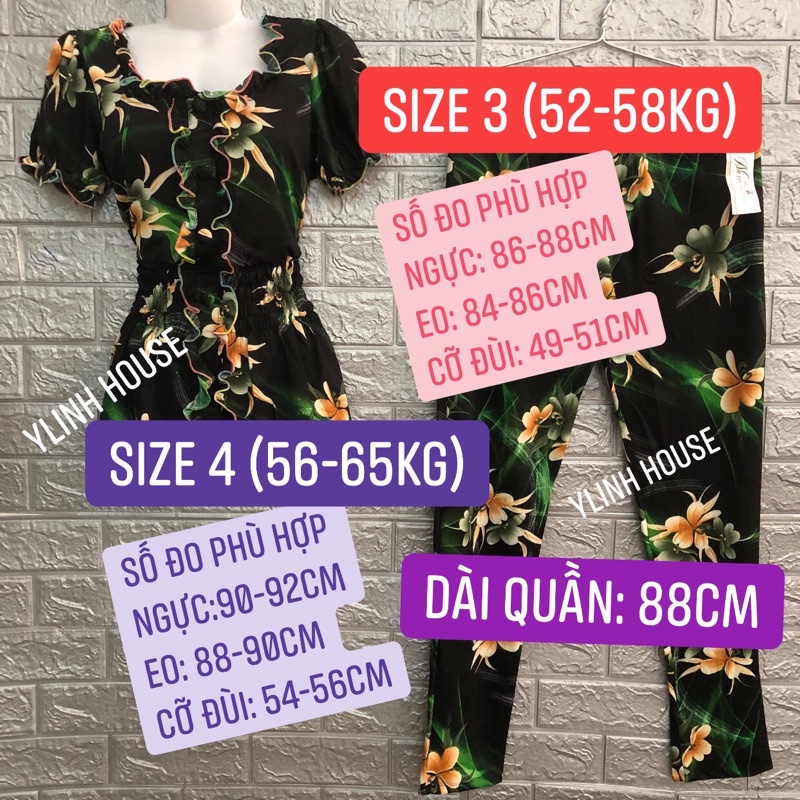 (SIZE 35-65kg) Đồ bộ quần dài nhiều mẫu