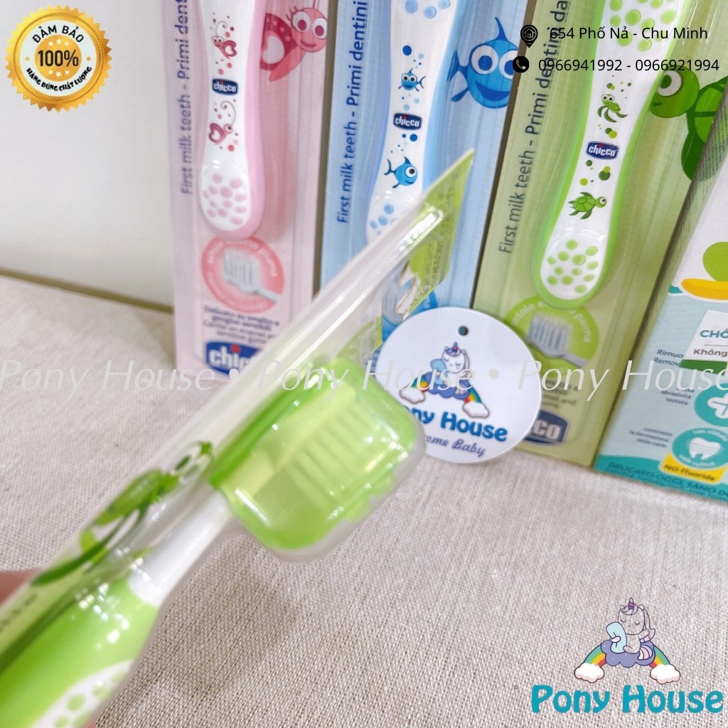 Bàn Chải Đánh Răng Chicco Siêu Mềm Cho Bé 6 Tháng đến 3 Tuổi Hình Động Vật Đáng Yêu  (Hàng Chính Hãng)