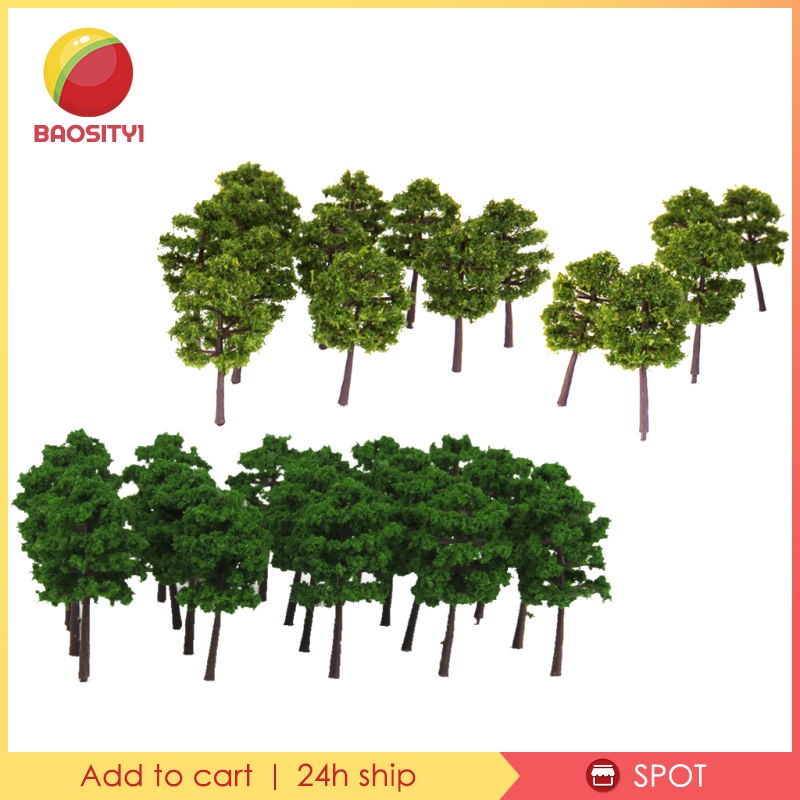 Set 80 mô hình cây cảnh trang trí tỉ lệ 1:250