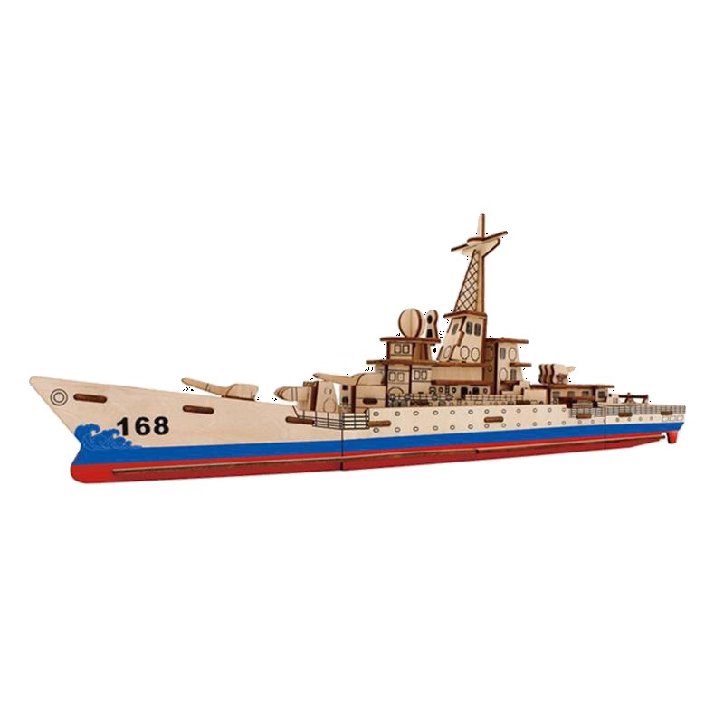 Mô hình lắp ráp 3D bằng gỗ - mô hình tàu tuần dương- cắt laser Birkeetoys