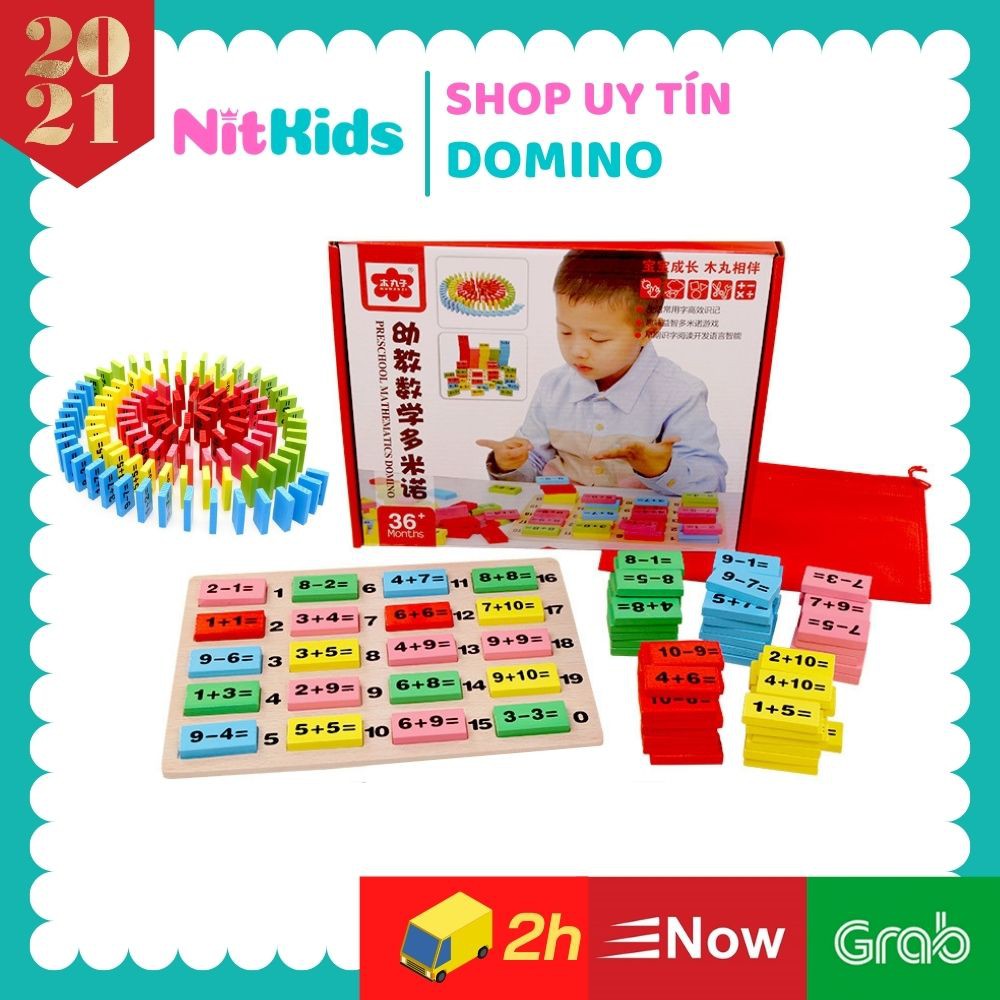 Đồ Chơi Domino, 110 Mảnh Ghép Số, Bé Học Phép Tính, Trò Chơi Trí Tuệ Nitkids Cho Bé, Tăng IQ Vượt Trội