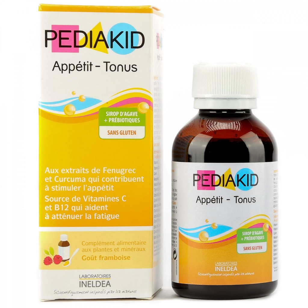 Siro Pediakid Appétit Tonus , vitamin cho bé giúp bé ăn ngon 125ml, lọ vàng