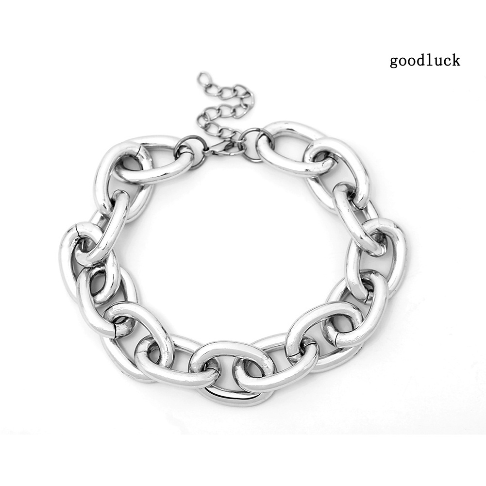 Vòng Cổ Choker Dây Mắt Xích To Bóng Phong Cách Punk Cá Tính Dành Cho Nữ