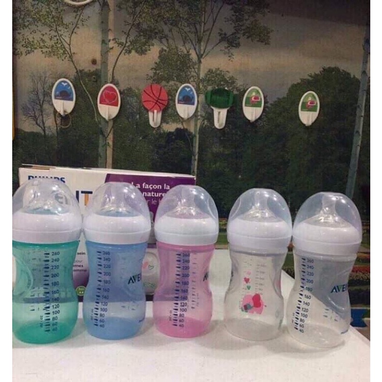 Thân bình sữa avent trắng, hoạ tiết ,hải cẩu 2022 260ml