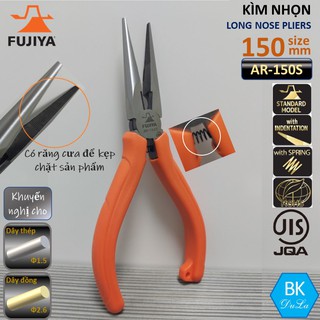 Kìm nhọn 150mm Fujiya Nhật Bản AR-150S Kềm cắt dây thép đồng