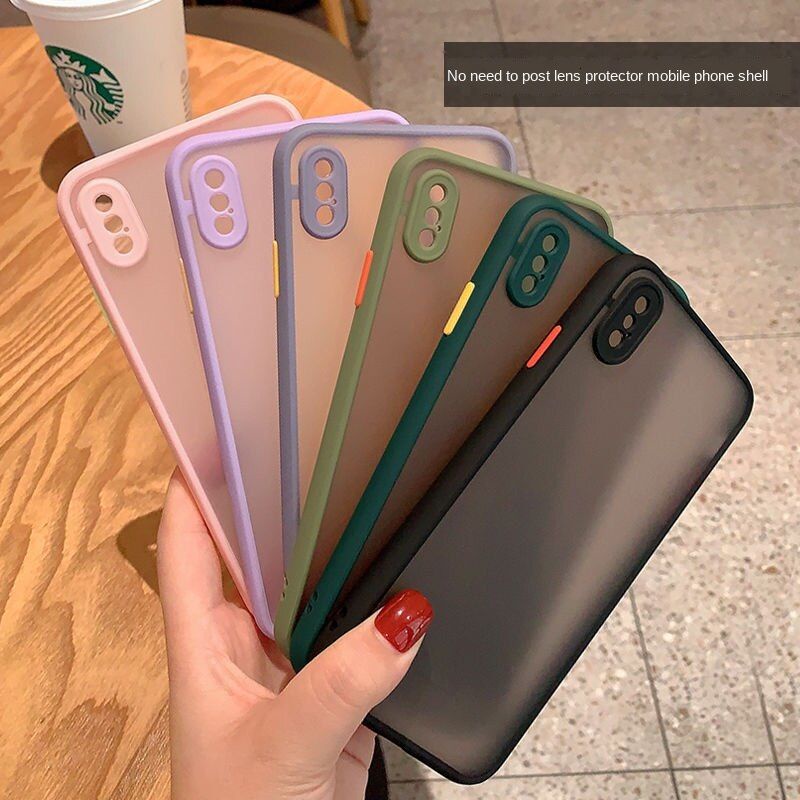 Ốp điện thoại cứng viền silicon mềm SKH8 thích hợp cho IPhone X XS XSMAX XR 11 11Pro Se2020 7 8