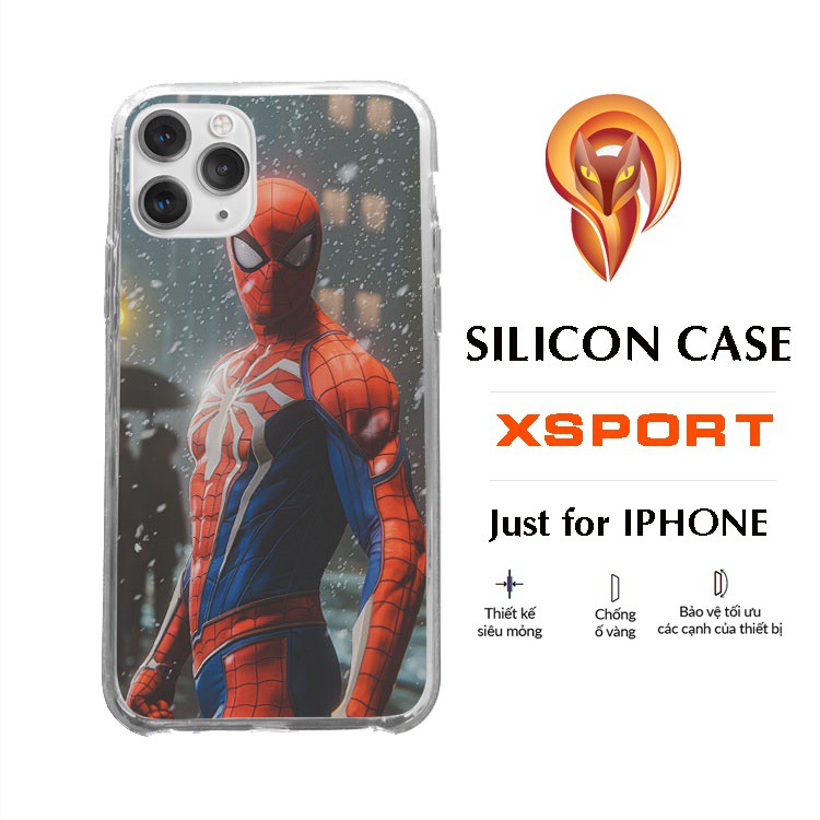 Ốp di động XSPORTCASE spider man đứng nghiêng người cho iphone 5 - iphone 12 MAVPOD20210051