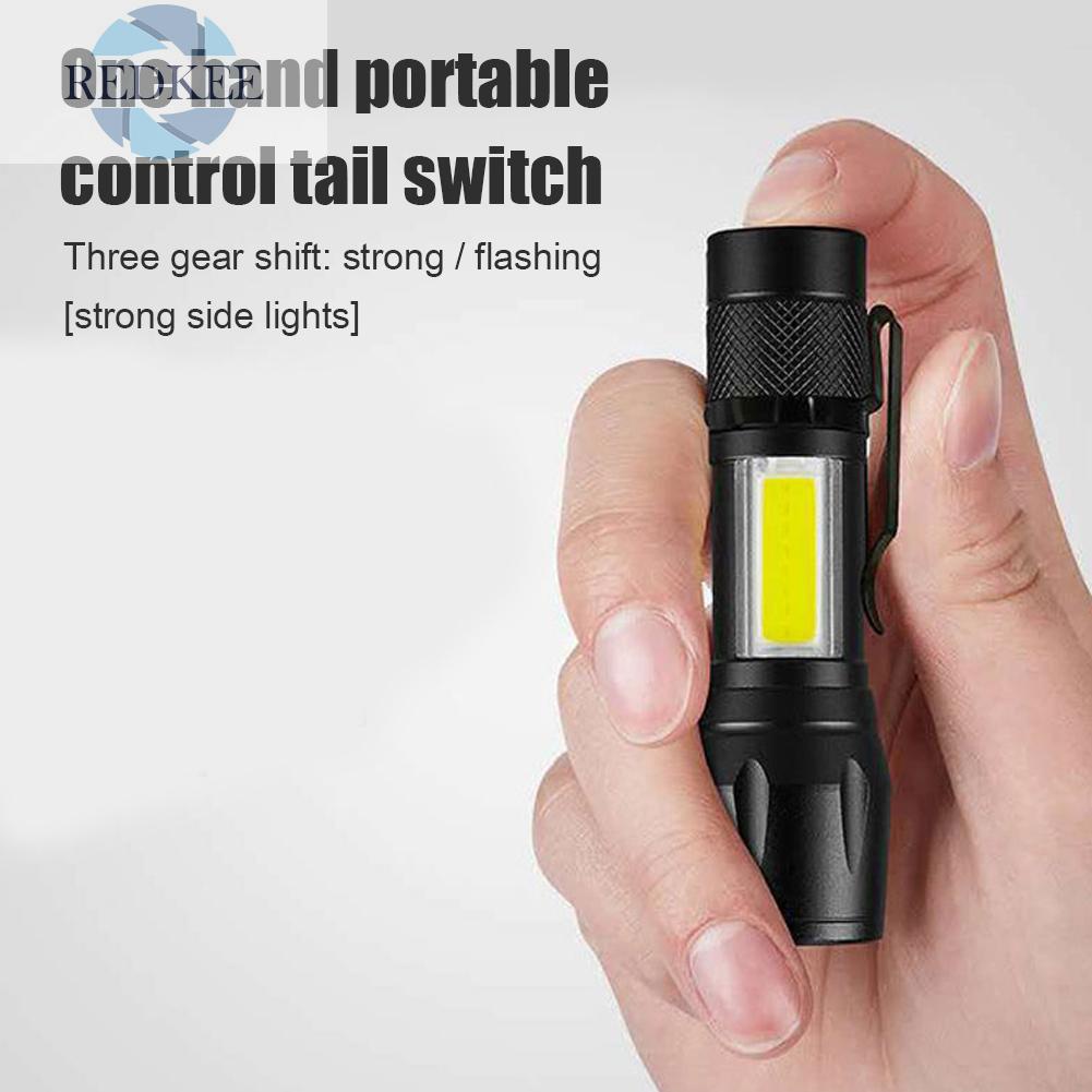 Đèn pin khẩn cấp XPE+COB LED IPX4 3 chế độ